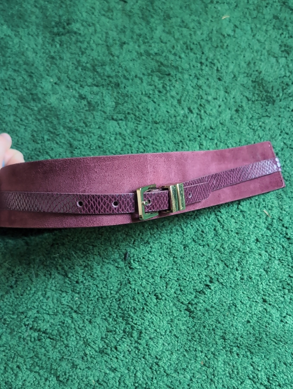 Leather And Elastic Belt